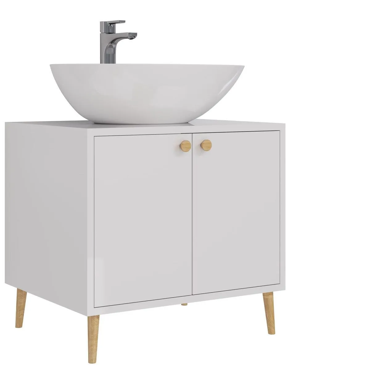 Тумба под раковину напольная Dreja Luno 60 см, белый