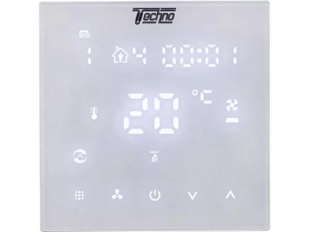 Комнатный термостат Techno КТ-24 на 24V, (сенсорное управление), белый