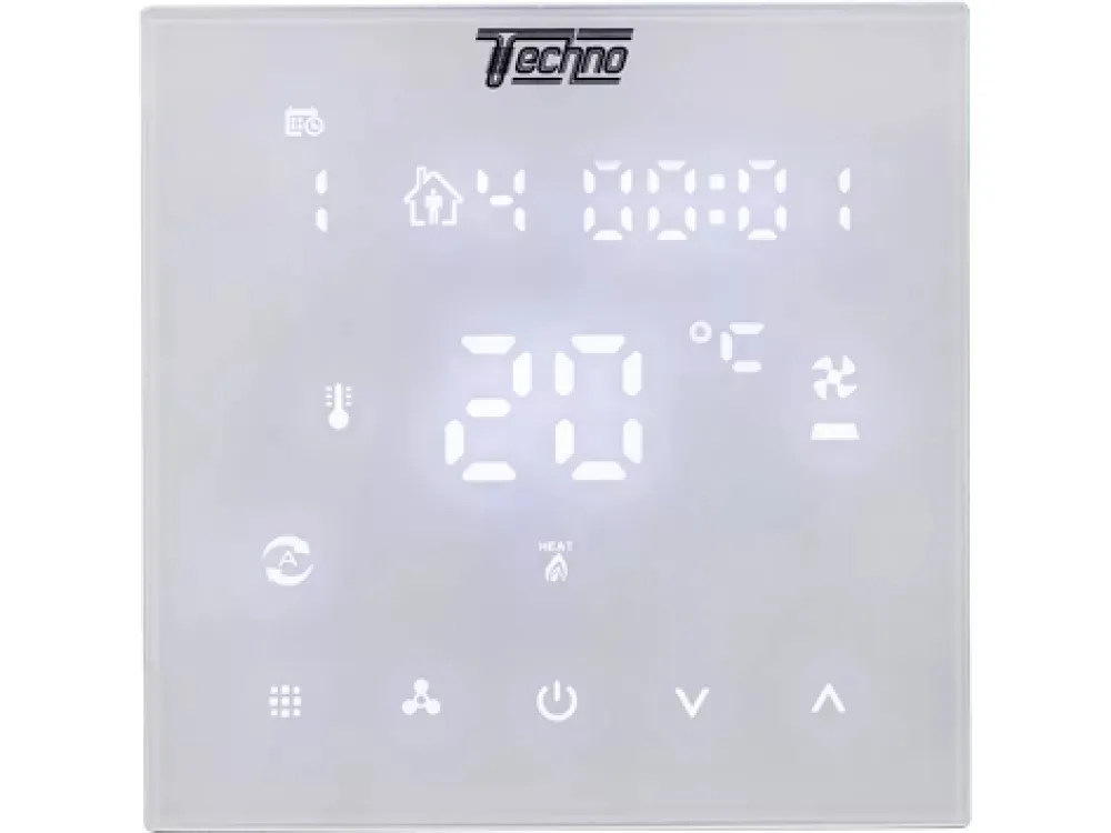 Комнатный термостат Techno КТ-24 на 24V, (сенсорное управление), белый