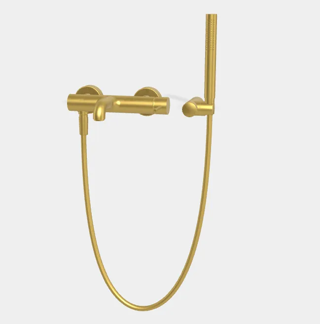 Смеситель для ванны и душа Fima Carlo Frattini Spillo Up, брашированное золото (F3034NOS)