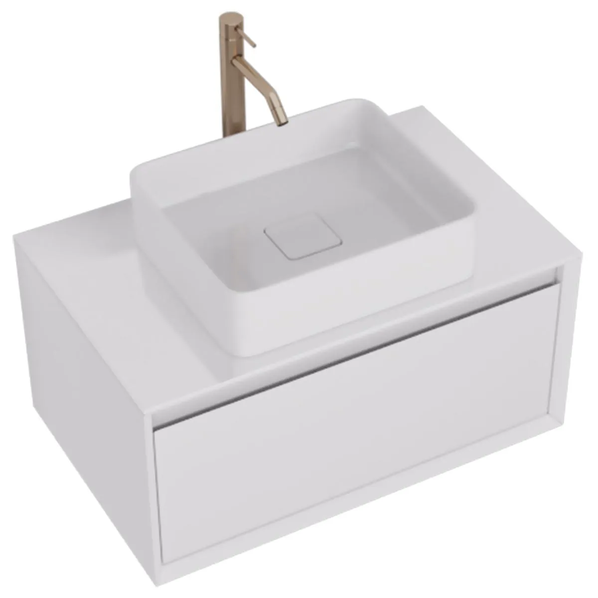 Тумба под раковину подвесная Dreja Insight 80 см, белый