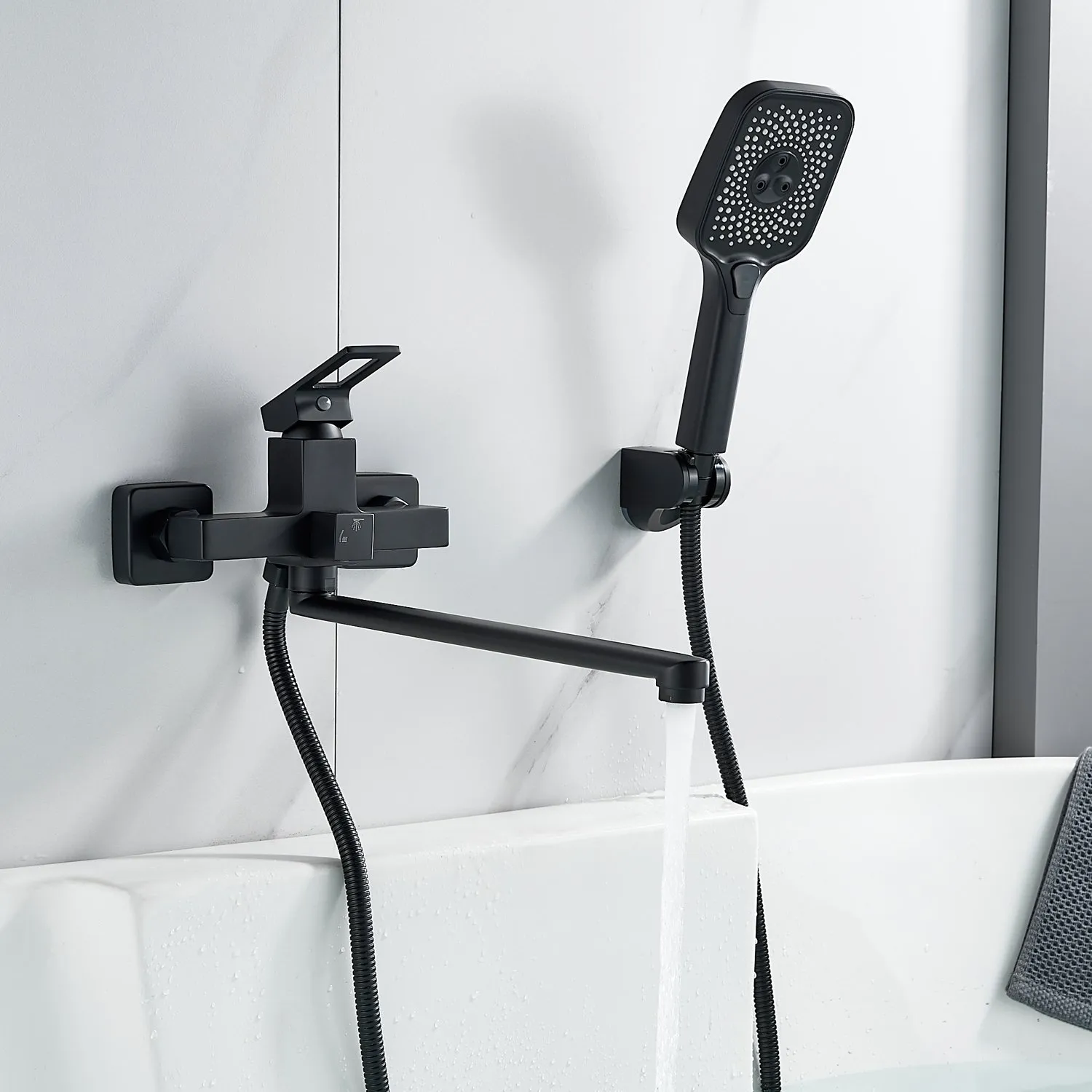 Смеситель для ванны Raffine F2296H, черный