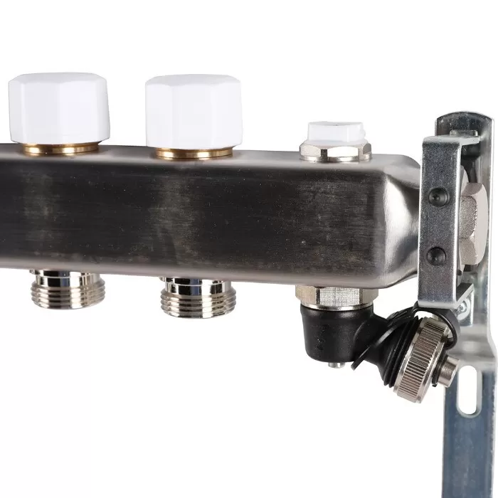 Коллектор Rommer 1"x3/4" на 12 контуров с расходомерами и запорными клапанами (RMS-1201-000012)