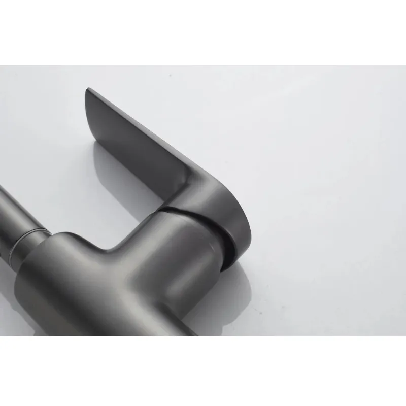 Смеситель для кухни Knotlor KN-61/GM, вороненая сталь