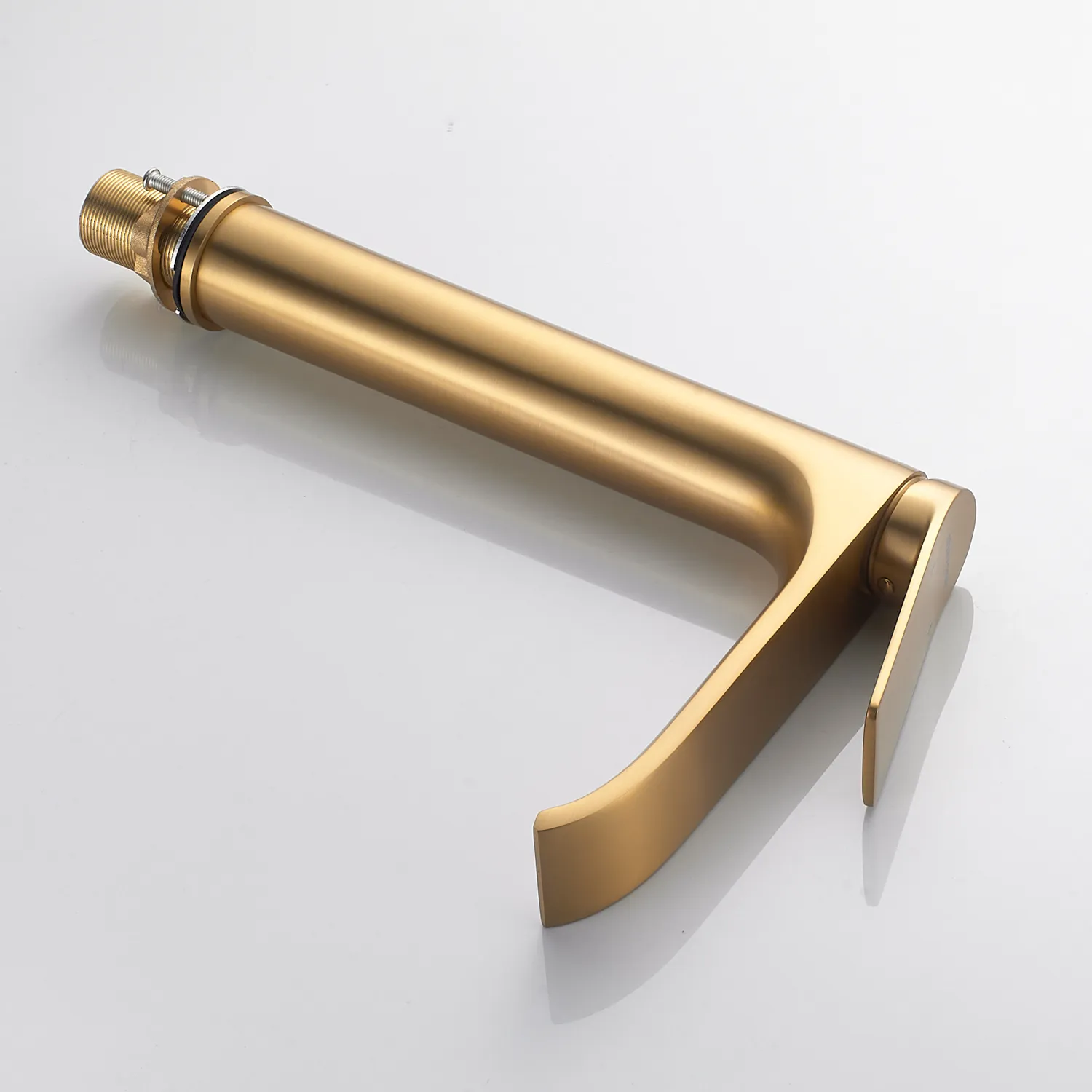 Смеситель для раковины высокий Shevanik S4111G, золотой сатин