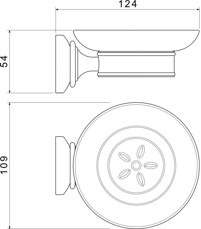 Мыльница AQUATEK КЛАССИК, хром AQ4503CR