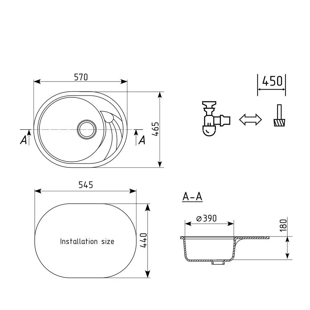 Кухонная мойка Ulgran U-403-307, терракот