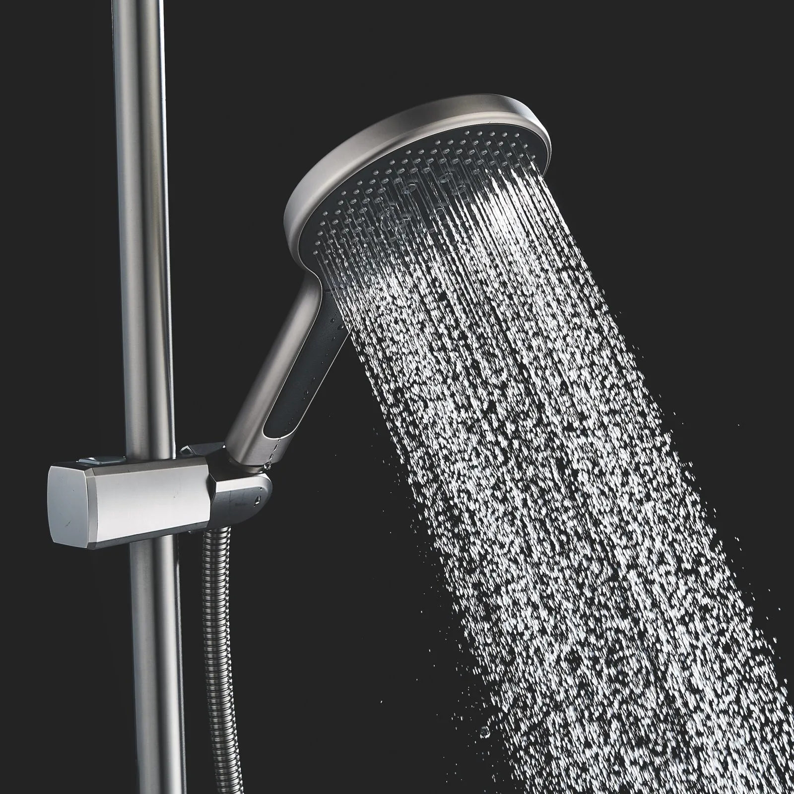 Душевая система Rose R3936T, оружейная сталь