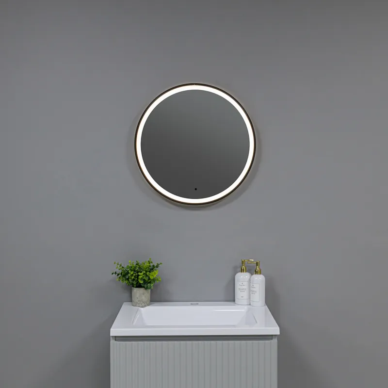 Зеркало Silver Mirrors Делуна/Deluna D600 TX (алюм. профиль, цвет черный, бесконтактный сенсор)