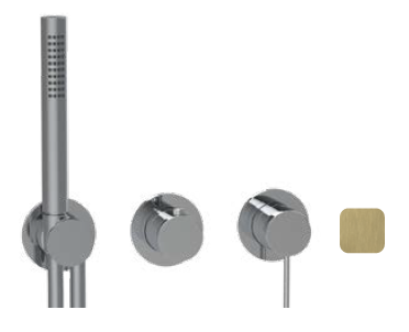 Смеситель для душа Almar Water Control Modular, на 2/3 потребителя, High Brass Brushed PVD (E180142.HB)