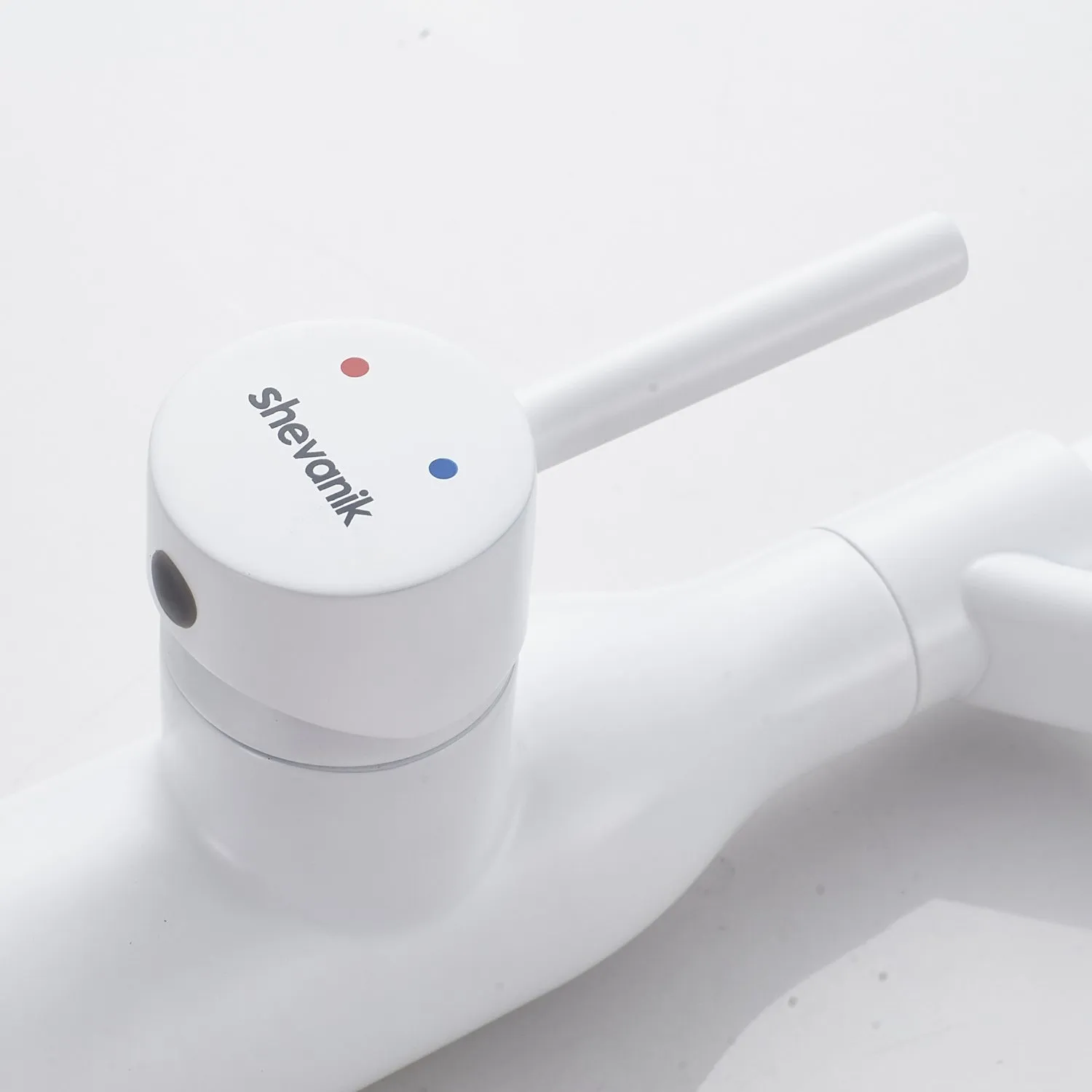 Смеситель для кухни с гибким изливом Shevanik S343C-1, белый