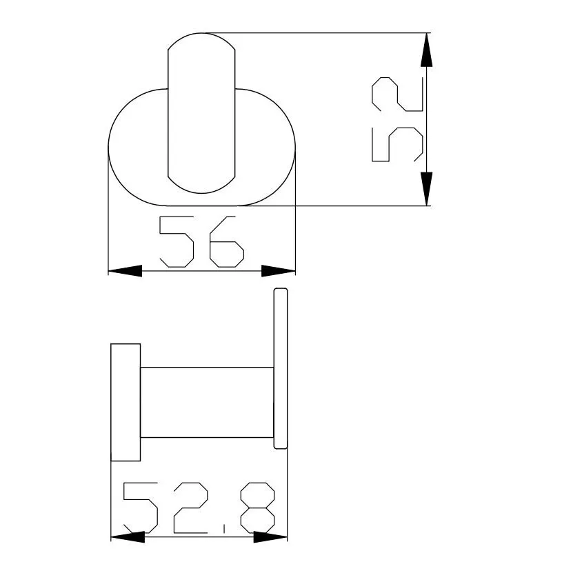 Крючок для ванной комнаты Rav Slezak YUKON YUA0100CB, хром/белый