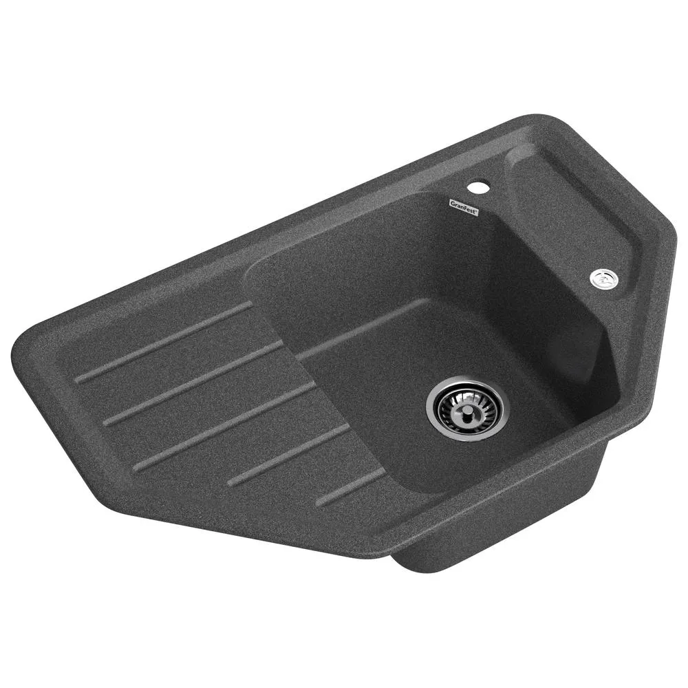 Кухонная мойка GranFest CORNER 800E, графит