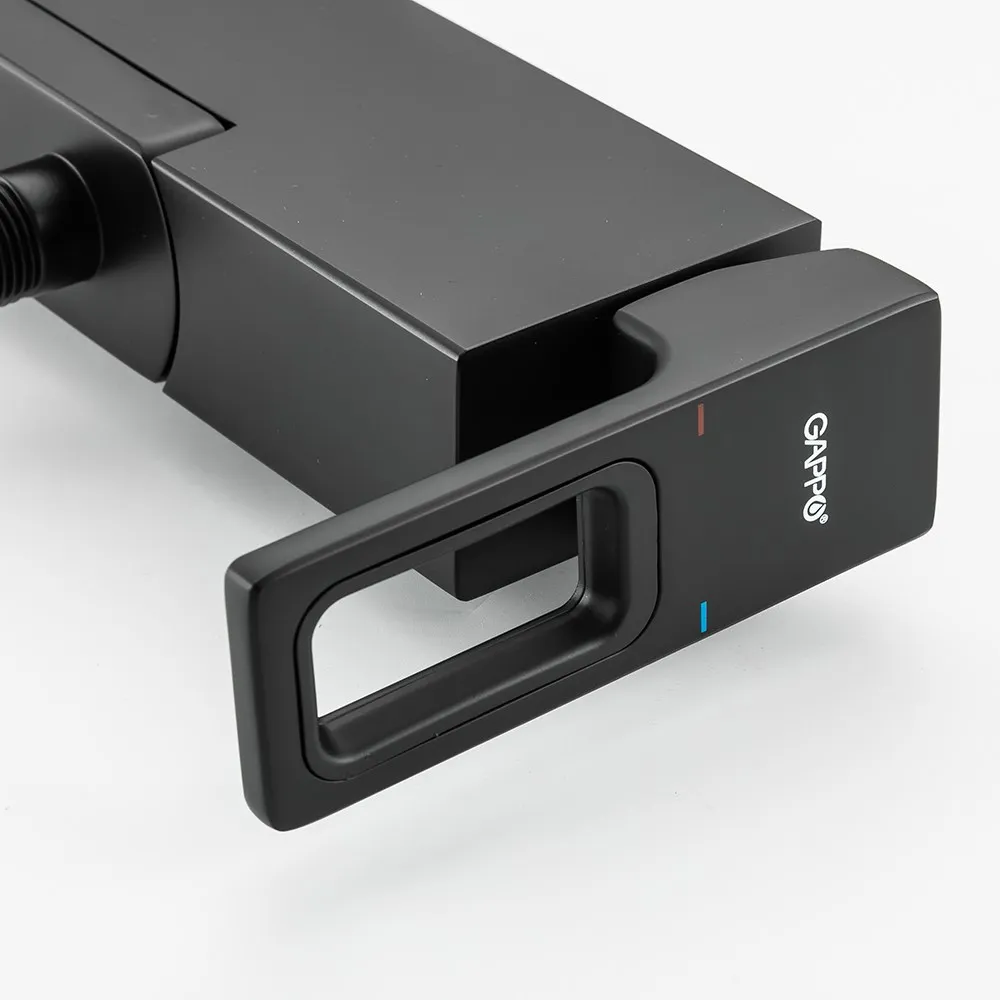 Смеситель для ванны GAPPO G3217-6, черный