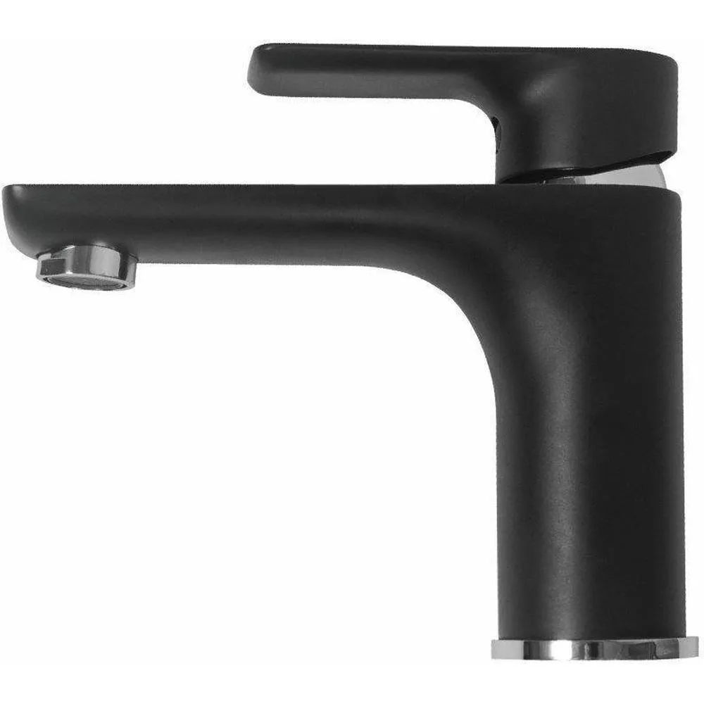 Смеситель для раковины Hansberge H1099BC, черный/хром