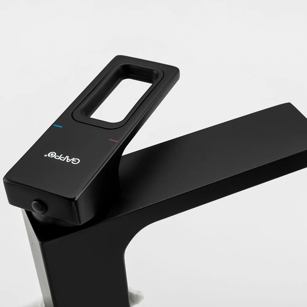 Смеситель для раковины Gappo G1017-6, черный