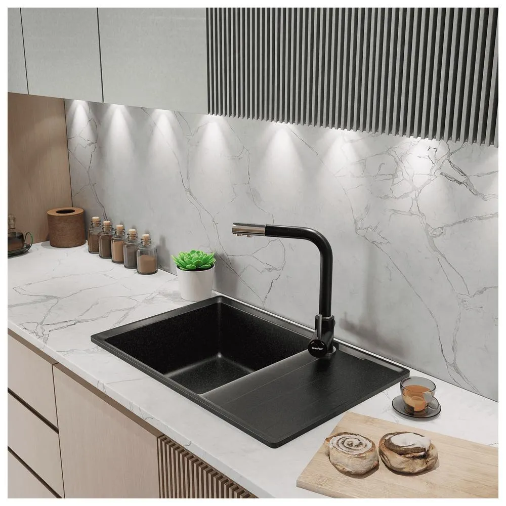 Кухонная мойка GranFest LEVEL 760L, черный
