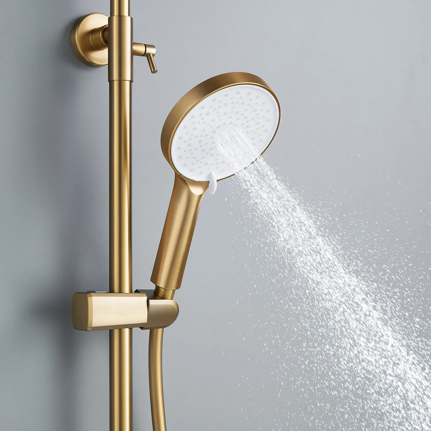 Душевая система Shevanik S4336G, золотой сатин