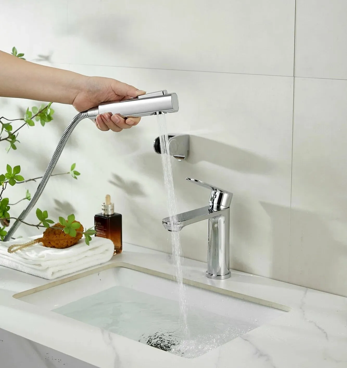 Смеситель для раковины с гигиеническим душем Maretti Florenza FLG32RF70, хром