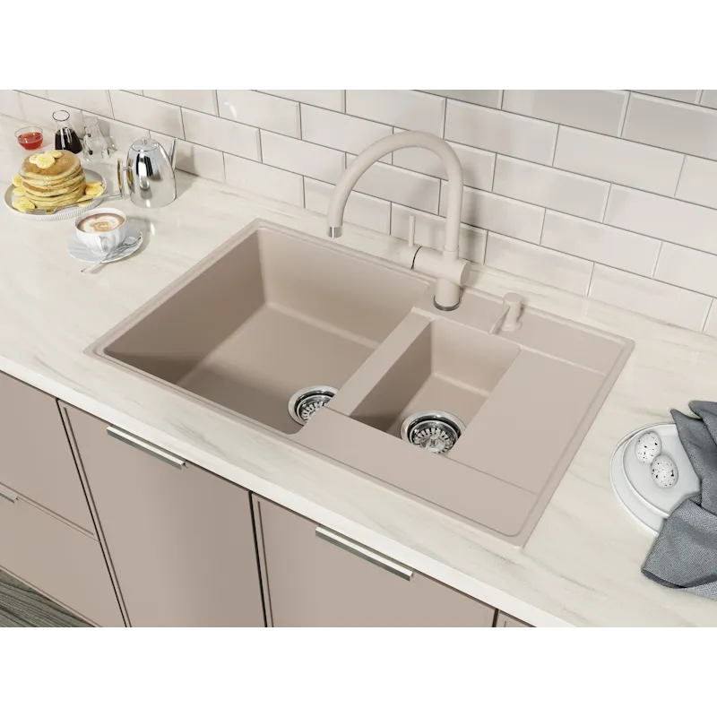 Кухонная мойка Grandex Aqua Topline 600113, бежевый