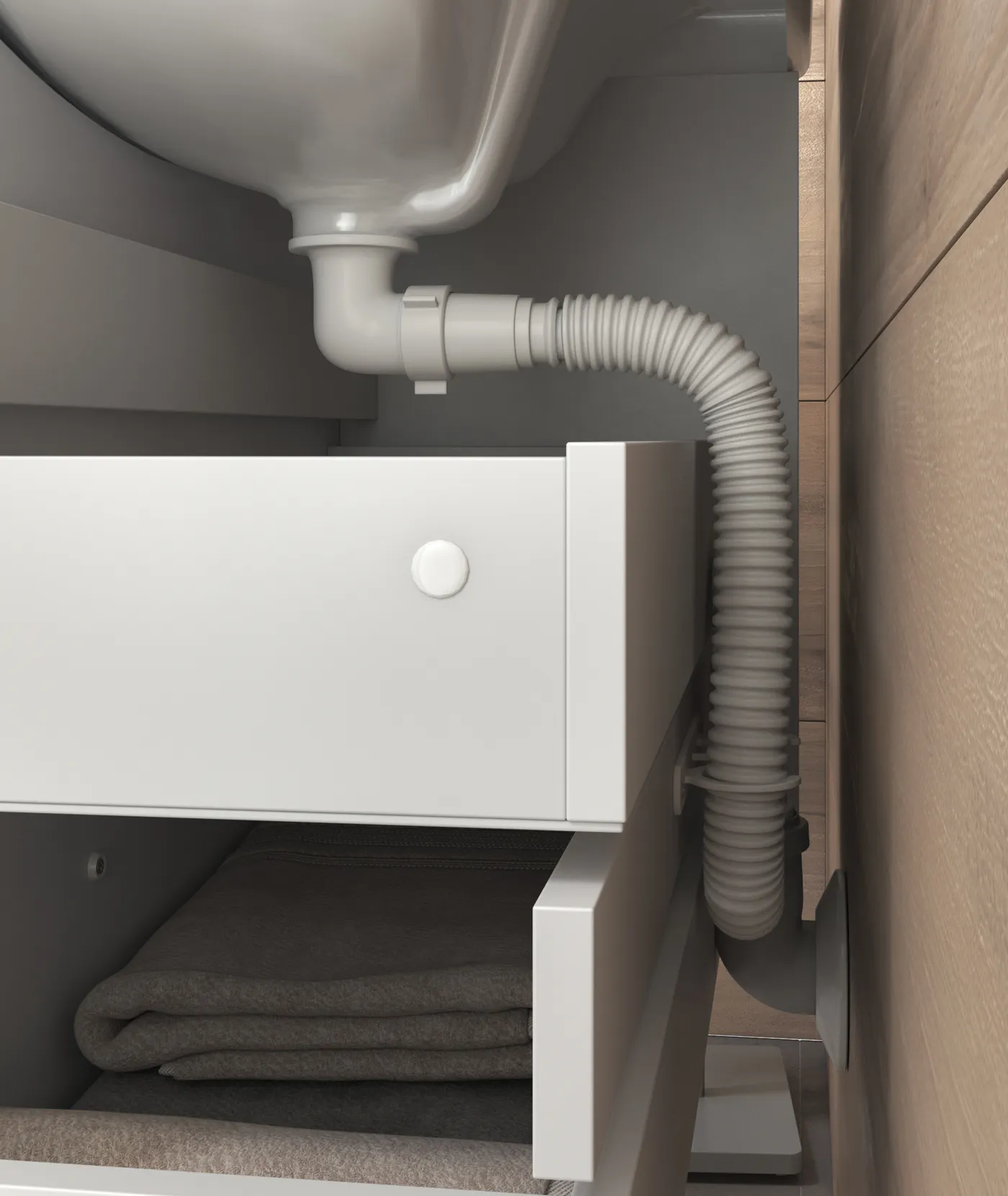 Тумба с раковиной подвесная VIGO Diana tp.DIA.BAL.60.2Y, 60 см