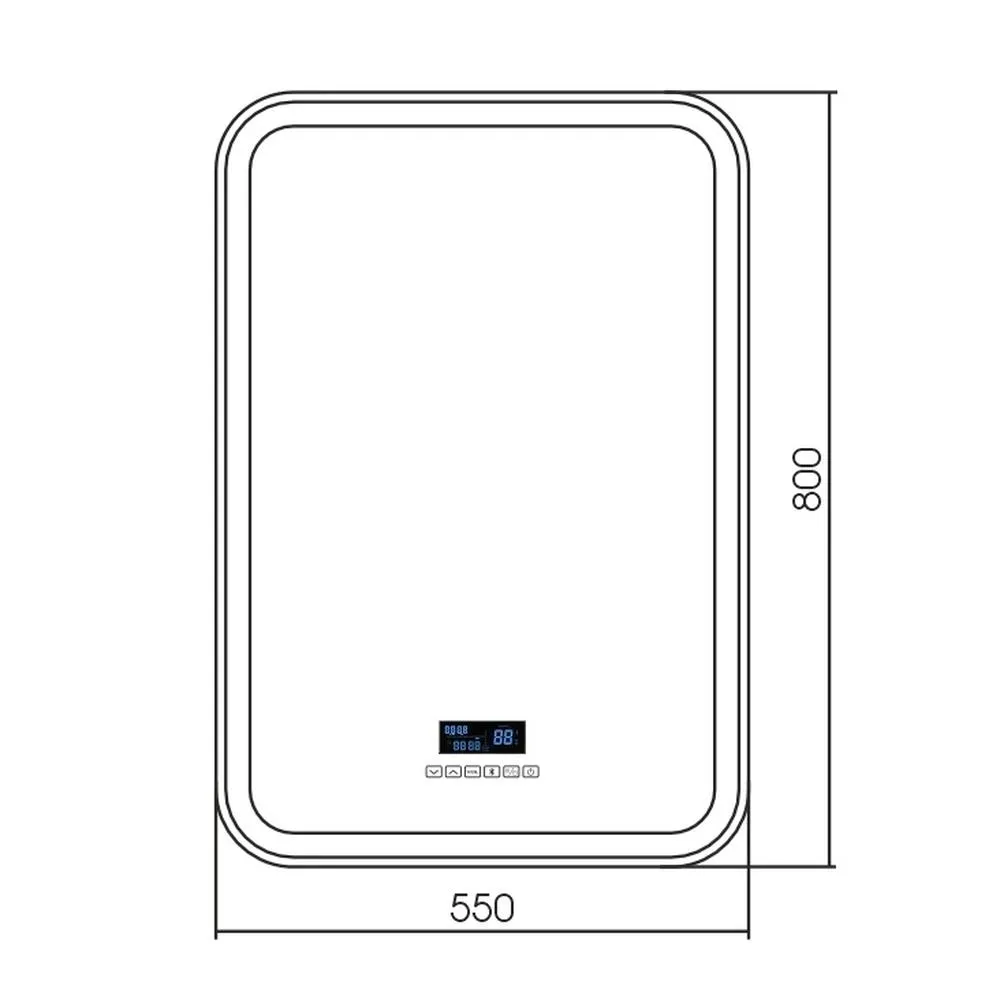 Зеркало Silver Mirrors Мальта 6 550х800 (модуль мфм+подогрев, выключатель-сенсор)
