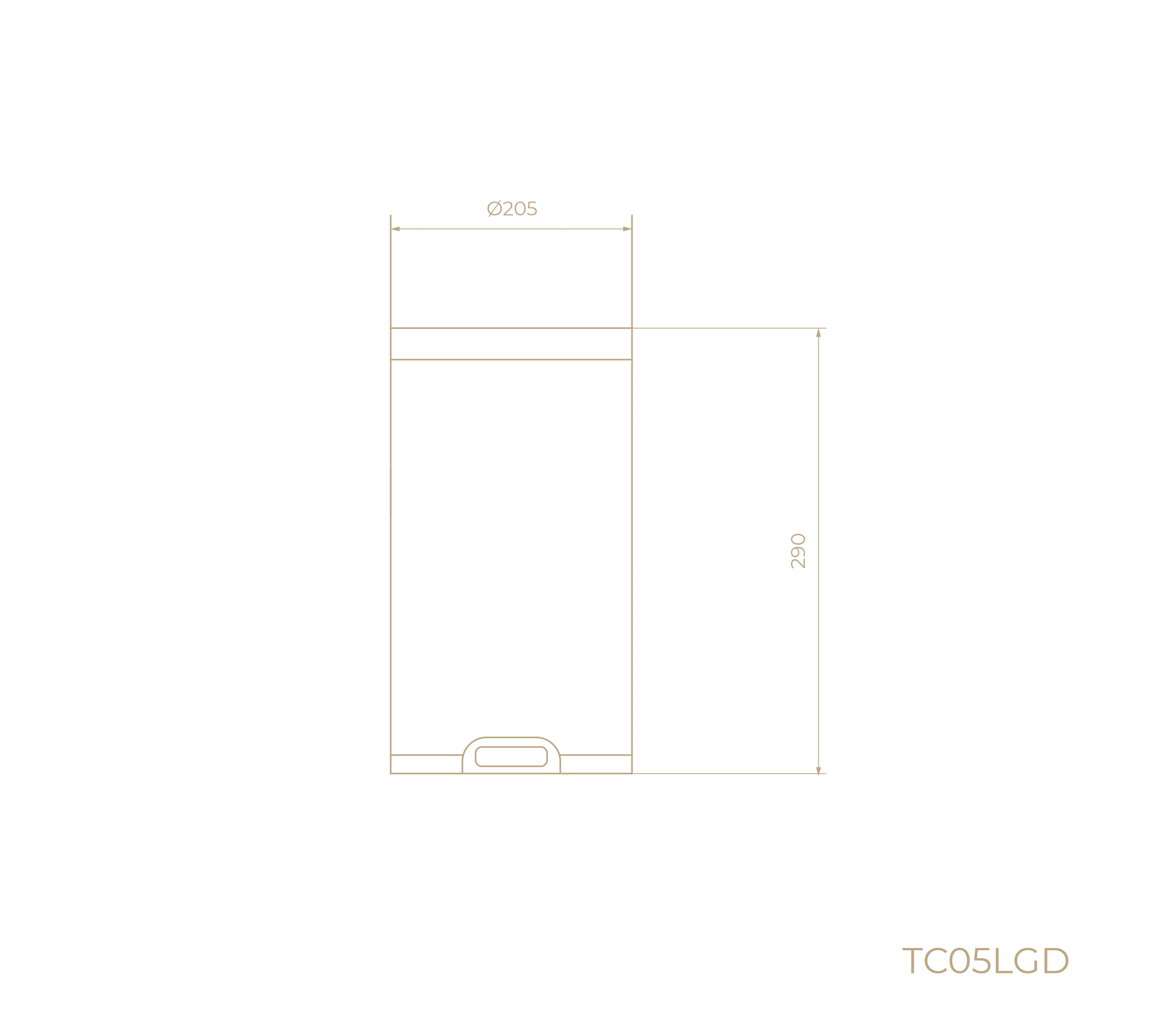 Ведро KNOTLOR TC05LGD, лунное золото