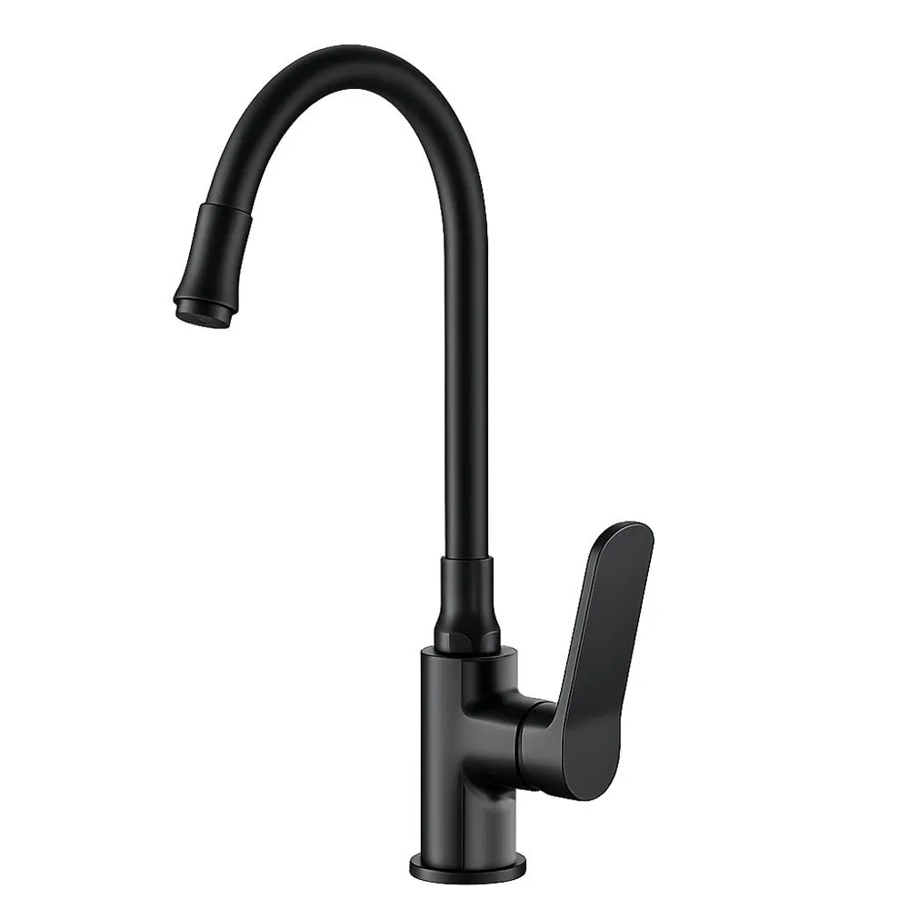 Смеситель для кухни с гибким изливом FRAP F4462, черный