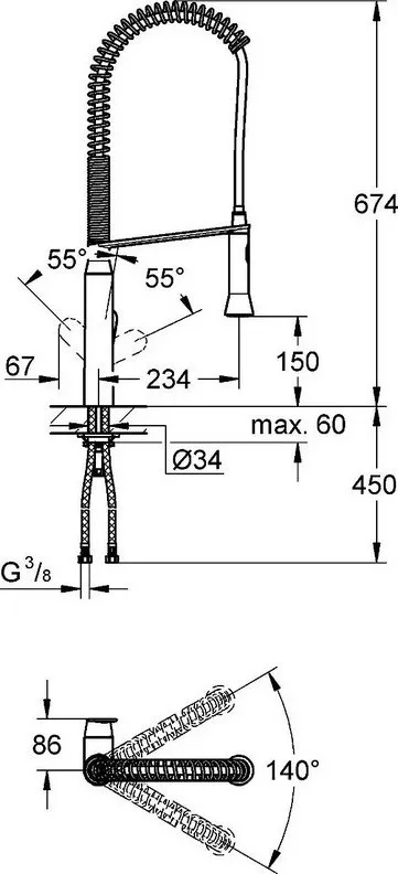 Смеситель для кухни Grohe K7 32950000 хром