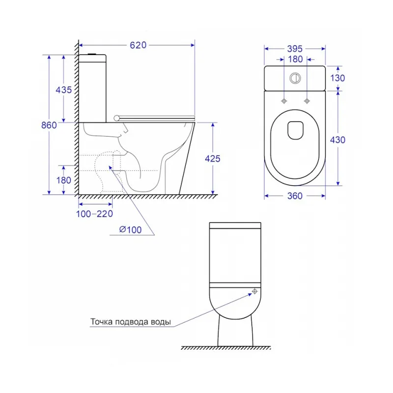 Унитаз напольный Maretti Sofia безободковый с микролифтом, SF10NBM50-844, белый