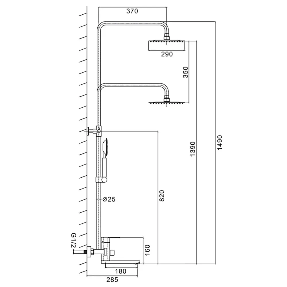 Душевая система FRAP F24805, сатин