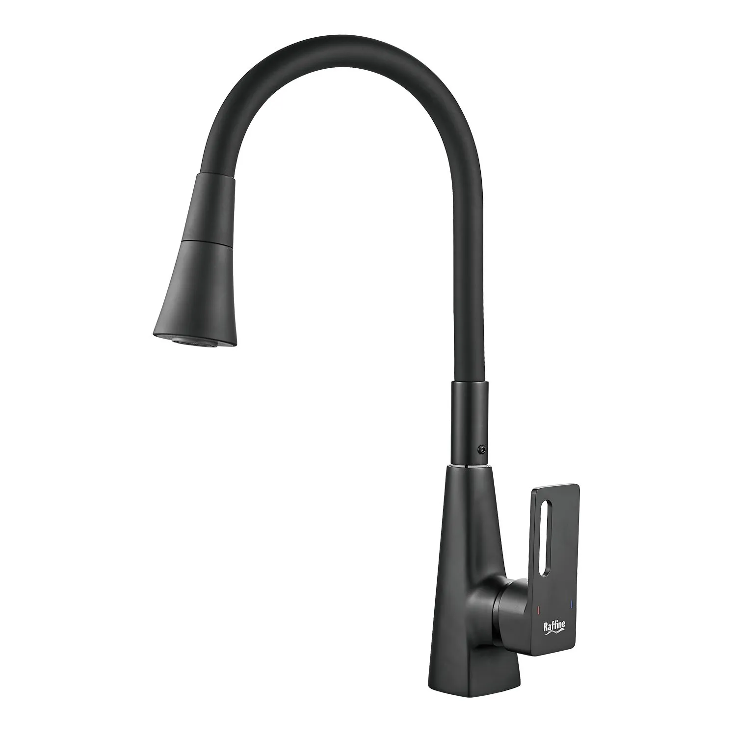 Смеситель для кухни с гибким изливом Raffine F313T-3, оружейная сталь