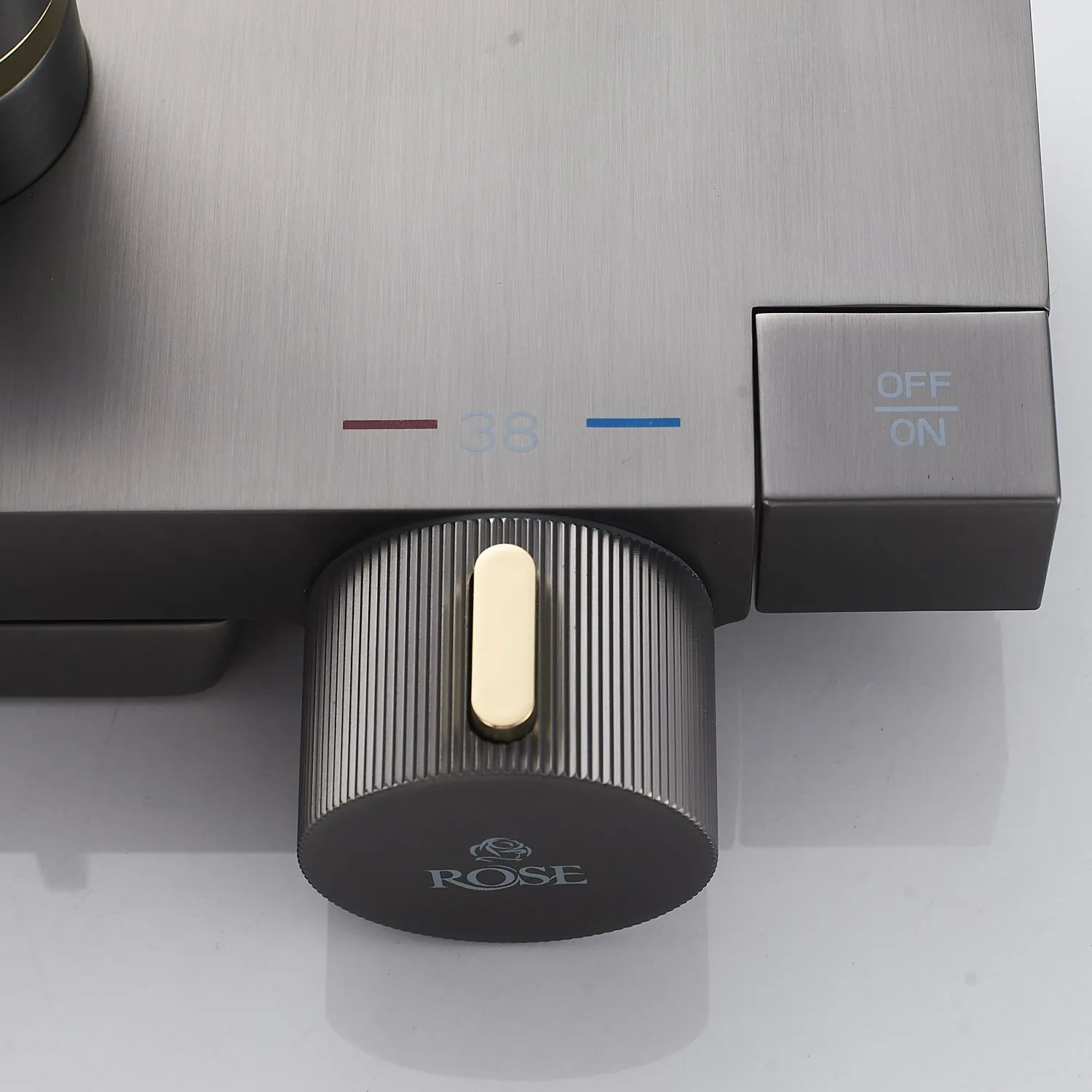 Душевая система с термостатом Rose R1896T, пепельный