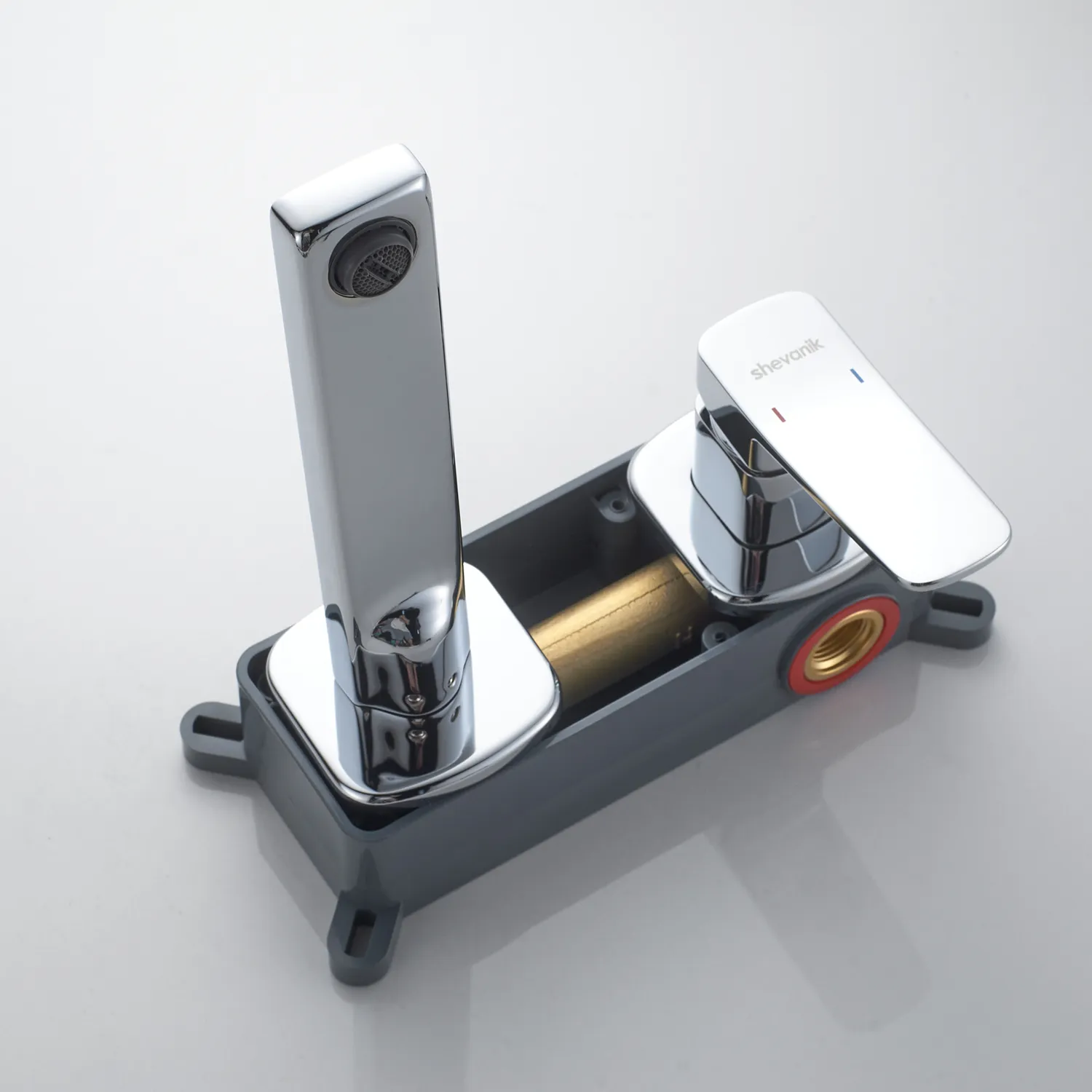 Смеситель для раковины встраиваемый Shevanik S9941, хром