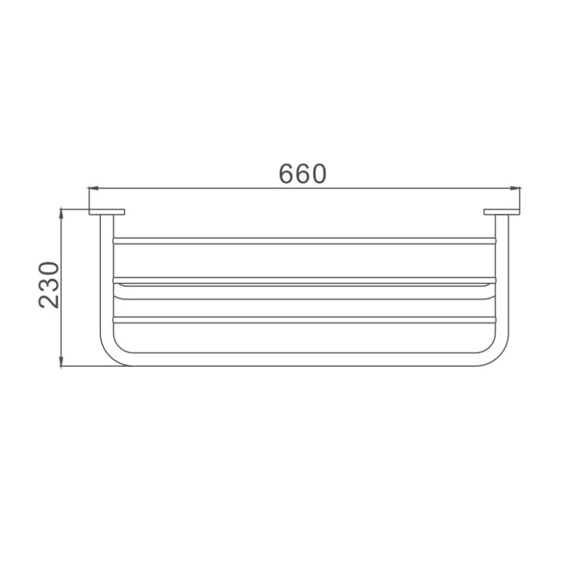 Полка для полотенец D-LinD201909, хром