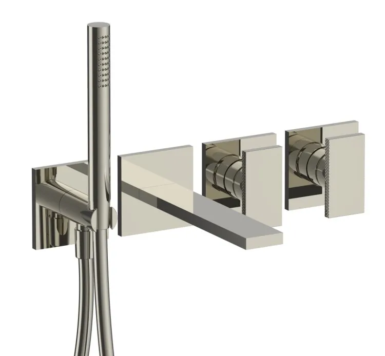 Смеситель для ванны и душа Fantini O-XY, Polished Nickel PVD (49 95 P721B)