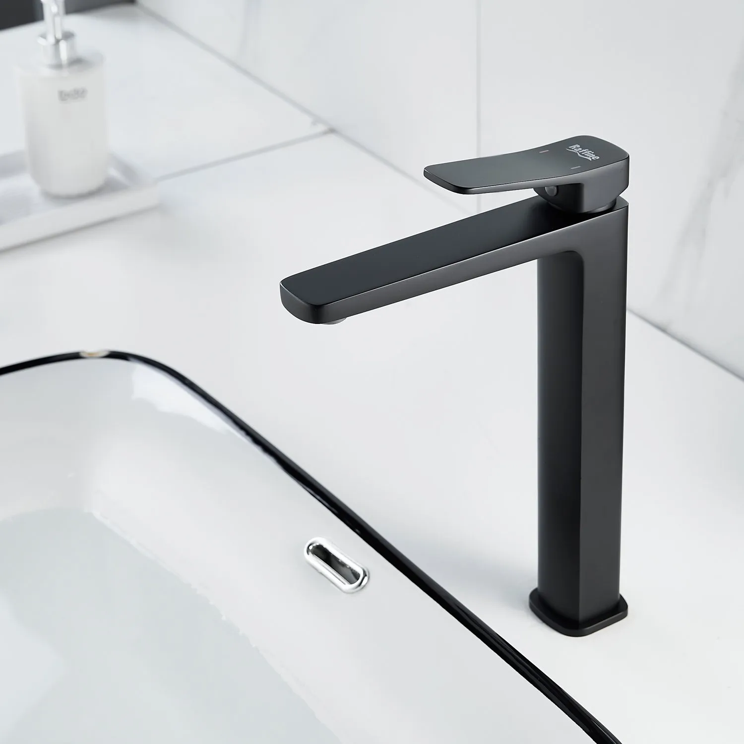 Смеситель для раковины высокий  Raffine F1199H, черный