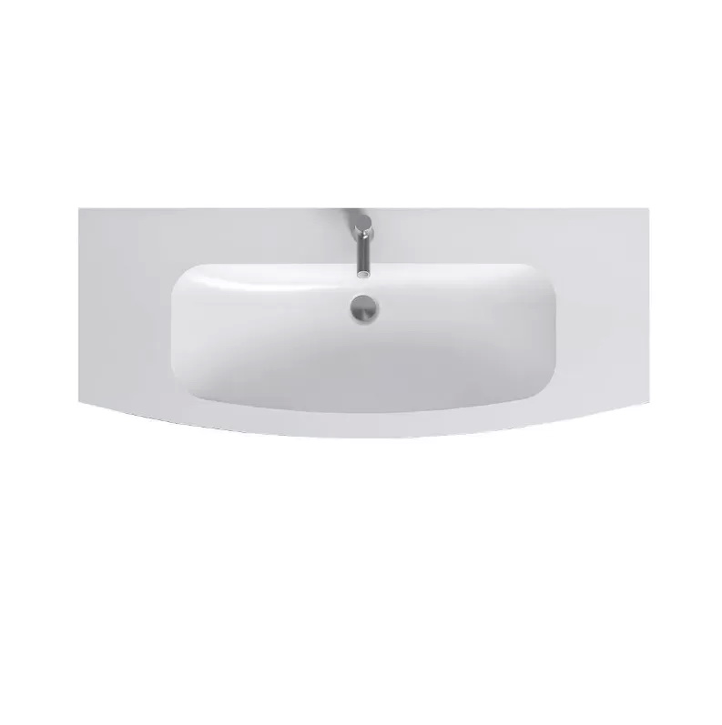 Стеклянная раковина Jacob Delafon Nona EB1886RU-DE1, матовый белый, 120 см, 1 раковина