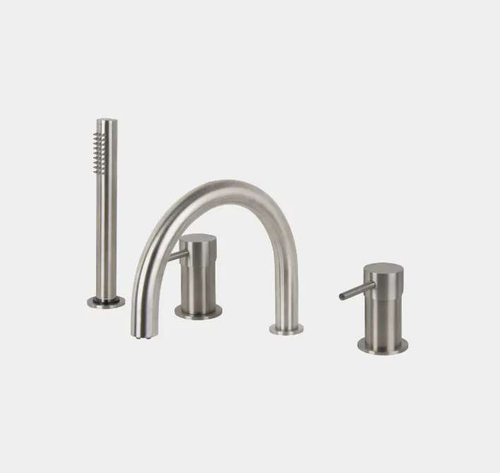 Смеситель для ванны и душа Fima Carlo Frattini Spillo Steel, нержавеющая сталь (F3074INOX)