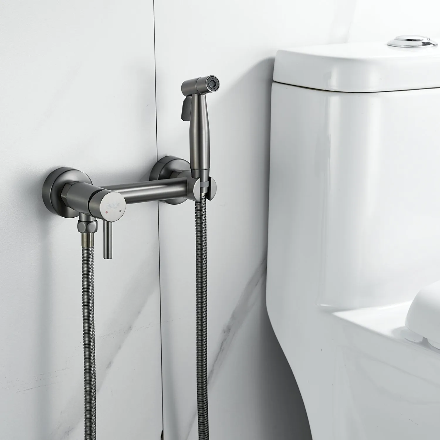 Гигиенический душ со смесителем Raffine F207T, оружейная сталь