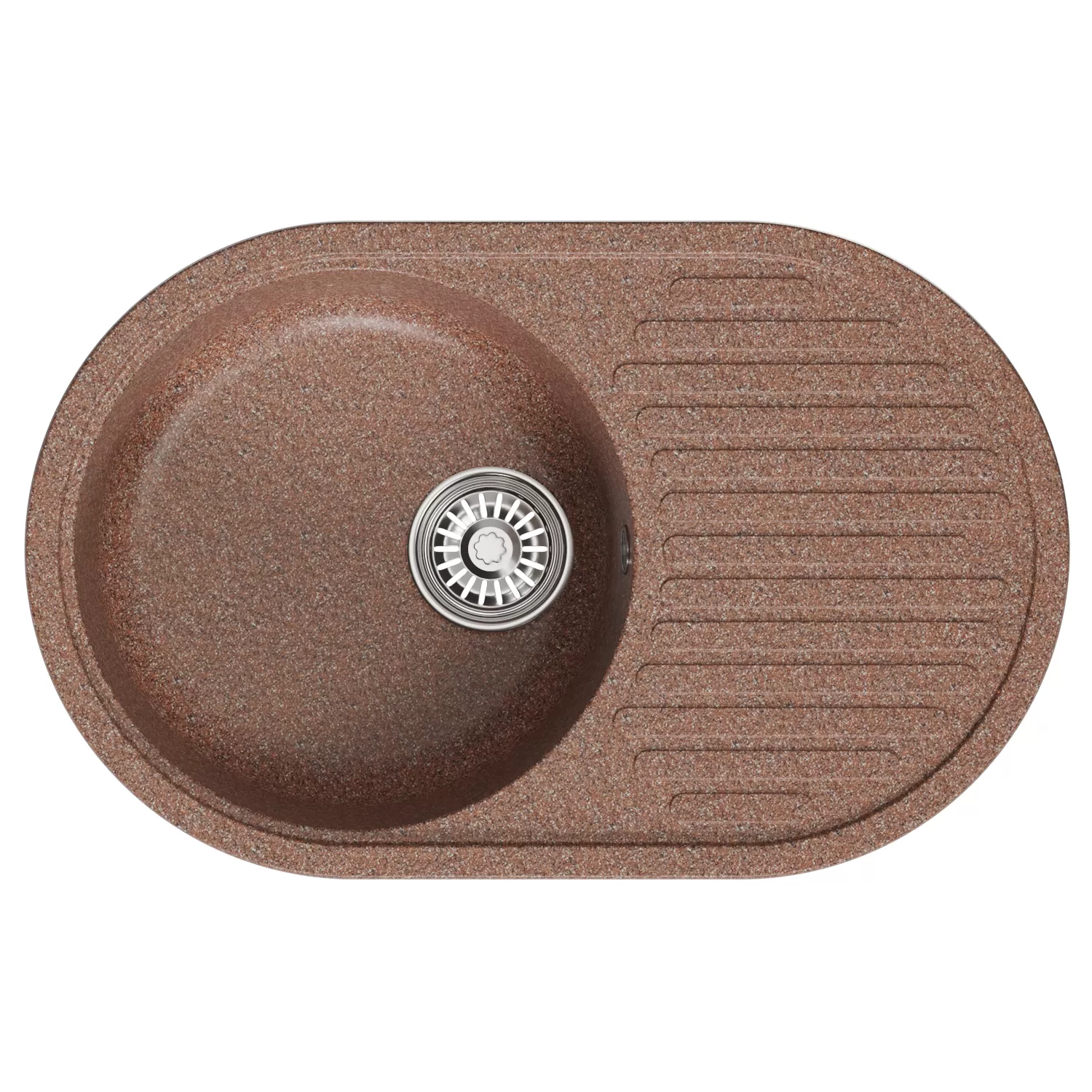Мойка MIXLINE ML-GM16 овальная с крылом  терракотовая (307) 730*460*180мм NEW (551925)
