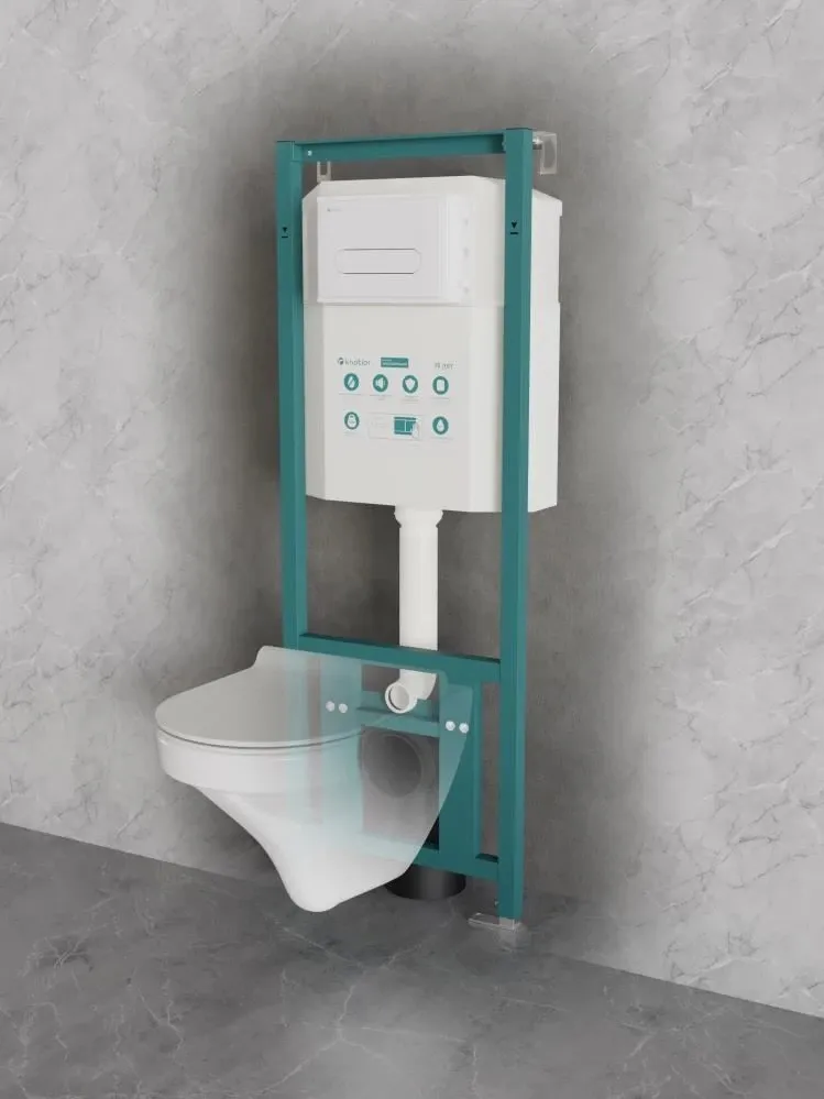 Инсталляция для подвесного унитаза Knotlor ISWC401FG, бирюзовый