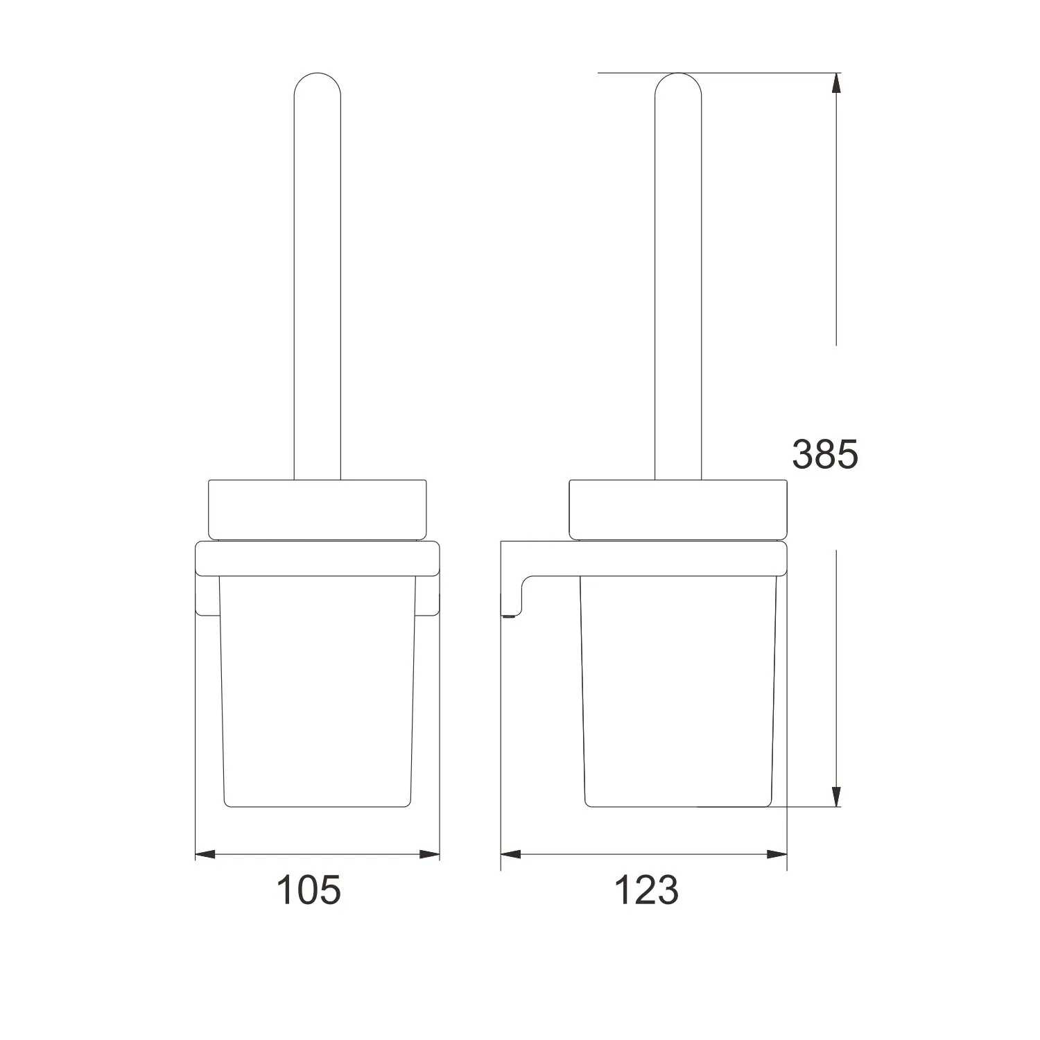 Ершик для унитаза Rose RG1800, хром