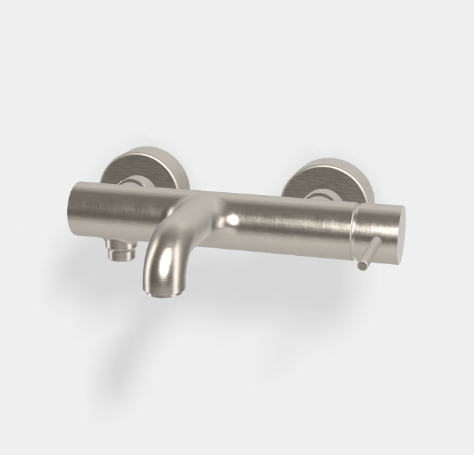 Смеситель для ванны и душа Fima Carlo Frattini Spillo Up, брашированный никель (F3034/1NSN)