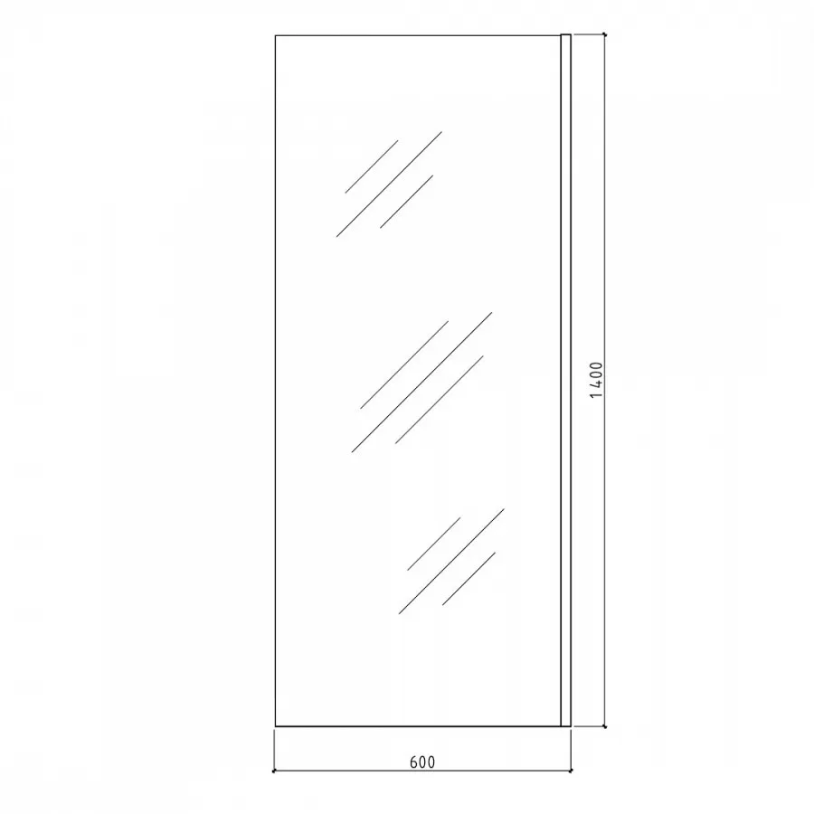 Шторка на ванну 60х140 см Maretti Marta MA41F6014099-015, профиль хром