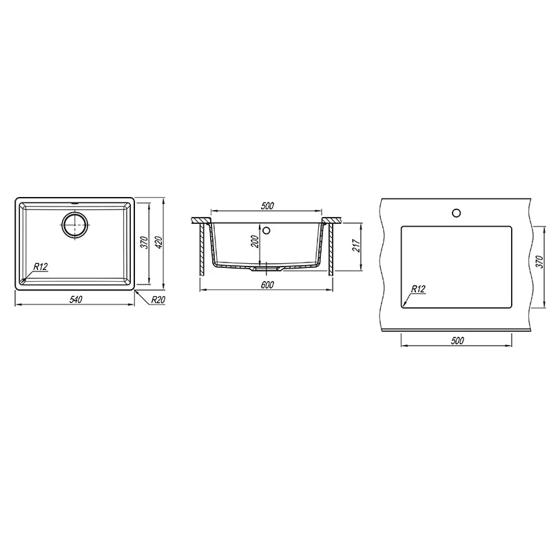 Кухонная мойка Florentina ВЕГА 22.320.D0500.307, серый шёлк