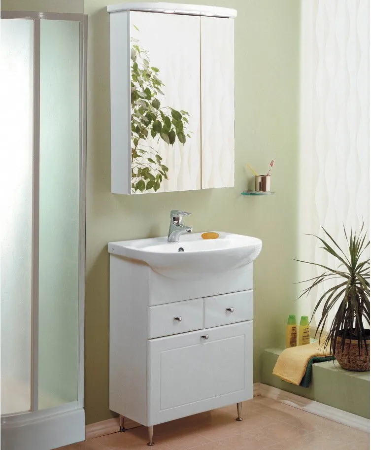 Тумба под умывальник Акватон Норма 65 с бельевой корзиной (1A054901NO010)