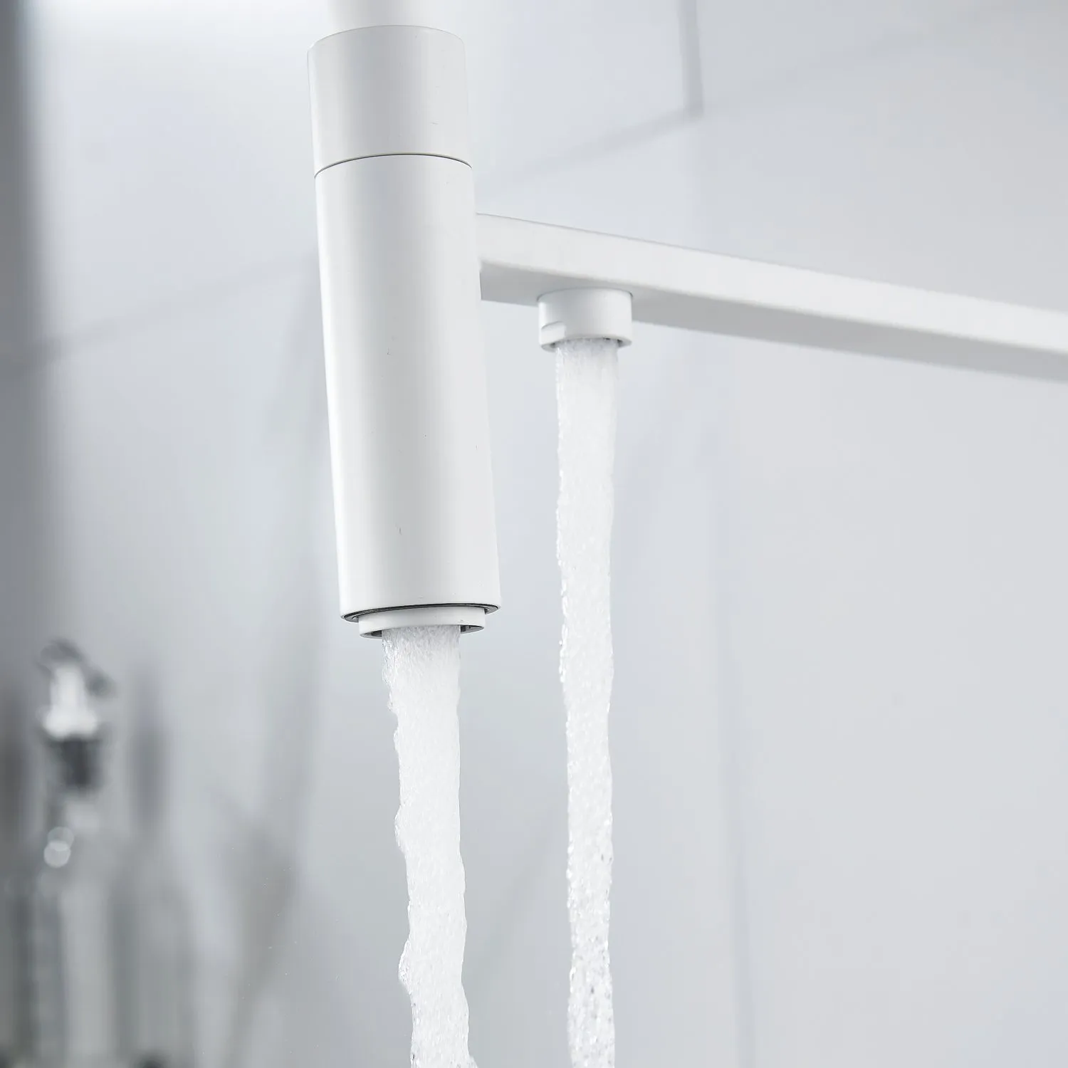 Смеситель для кухни с подключением фильтра Shevanik S178C, белый