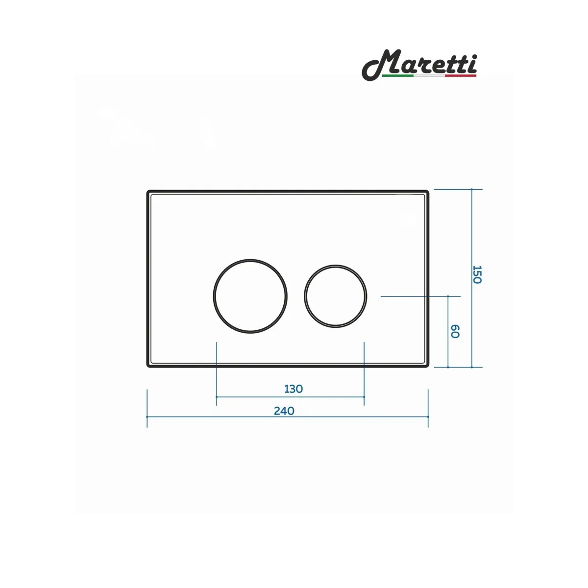 Клавиша смыва Maretti Elena AC12EA-560, черный
