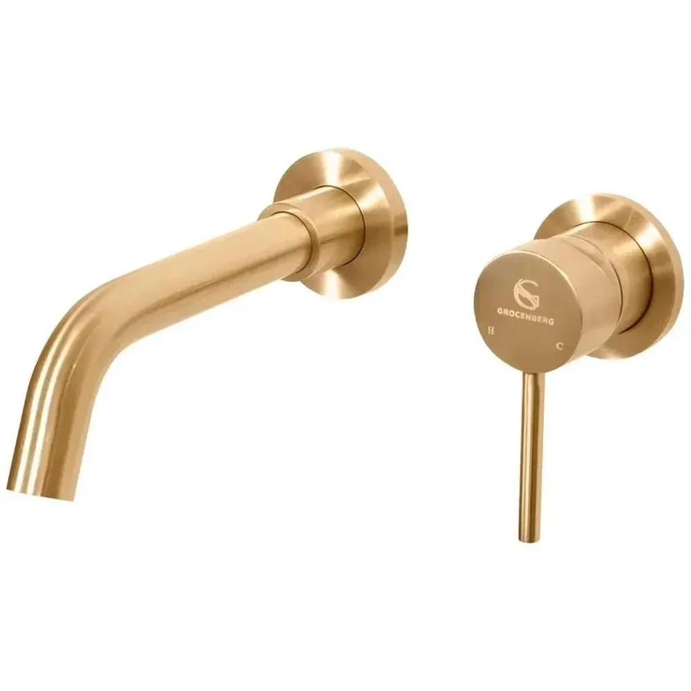 Смеситель для раковины встраиваемый Grocenberg GB511BR, бронза